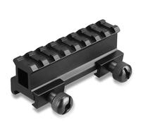 KEENZO Rail Mount, 11mm to 20mm Dovetail Picatinny Rail Extension Adapter Scope Mount Base Medium Profile Base Riser Mounting with 9 slots (D0015_85mm_Hight Profile)