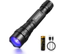 KEENZO UV Torch, 501B Mini 395nm Black Light LED Ultraviolet Flashlight, Professional Small UV 395nm Light,Blacklight Detector for Pet Urine, Stain, Bed Bugs and More