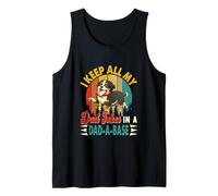 Keep All My Dad Jokes in A Dad-A-Base Coder Cute Bernedoodle Tank Top