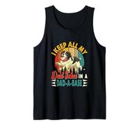 Keep All My Dad Jokes in A Dad-A-Base Coder Cute Landseer Tank Top