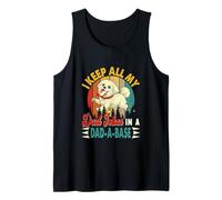 Keep All My Dad Jokes in A Dad-A-Base Coder Cute Maltese Tank Top