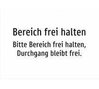 Keep Area Free - Please Keep Area Free, Passage Stays Free. - Aluminium Sign A2: 594 x 420 mm - No Graphic, Text Only