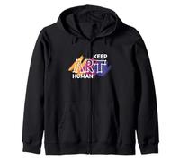 Keep Art Human Creativity Resistance Support Artist Rights Zip Hoodie