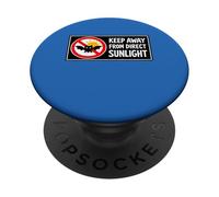 Keep Away From Direct Sunlight Bat Vampire Funny Sarcastic PopSockets Adhesive PopGrip