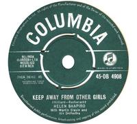 Keep away from other girls/Cry my heart out(7" Vinyl Single)(1962)(Columbia 4908)