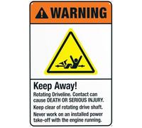 Keep Away Rotating DriveContact Can Cause Death Tin Metal Sign Aluminum Warning Tin Signs For Outdoor Business Yard Lawn Sign Home Decor 8x12 Inch