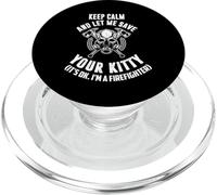Keep calm an let me save your kitty. Its ok I'm firefighter PopSockets PopGrip for MagSafe
