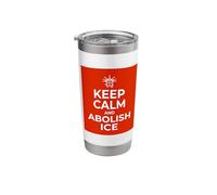 Keep Calm and Abolish ICE Immigration Graphic Stainless Steel Insulated Tumbler