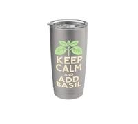 Keep Calm and Add Basil Pesto Pasta Lover Stainless Steel Insulated Tumbler