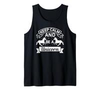 Keep Calm and Be A Unicorn Funny Unicorn Lover Quote Saying Tank Top
