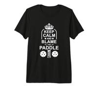 Keep Calm and Blame the Paddle Funny Pickleball Art Premium T-Shirt