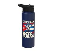 Keep Calm and Box Like A Cuban Spirit Stainless Steel Insulated Water Bottle