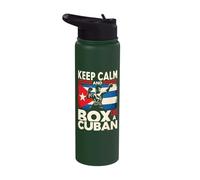 Keep Calm and Box Like A Cuban Spirit Stainless Steel Insulated Water Bottle