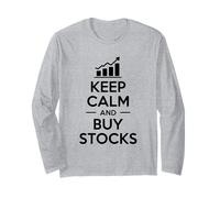 Keep Calm and Buy Stocks Investment Humor Long Sleeve T-Shirt