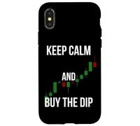 Keep Calm and Buy the Dip Funny Stock Market Gift Case for iPhone X/XS