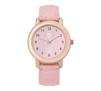 Keep Calm and Call Me Women's Leather Watch Easy Reader Minimalist Wristwatch Pink Rose Gold Strap Watches