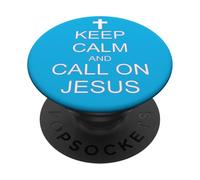 Keep Calm And Call On Jesus PopSockets Adhesive PopGrip
