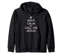 Keep Calm And Call On Jesus Zip Hoodie