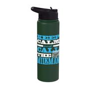 Keep Calm and Call The Milkman Dairy Farmer Stainless Steel Insulated Water Bottle