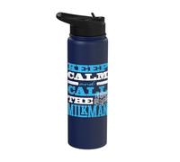 Keep Calm and Call The Milkman Dairy Farmer Stainless Steel Insulated Water Bottle