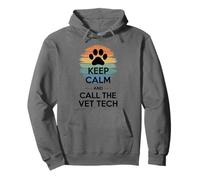Keep Calm and Call the Vet Tech, Veterinary Tech Technician Pullover Hoodie