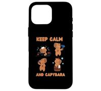 Keep Calm And Capybara Warm Water Hot Spring Case for iPhone 16 Pro Max