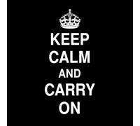 Keep Calm and Carry Lettering Decals 54.4x114.1cm It Won't Fall Off White