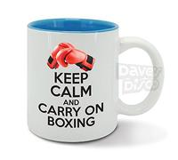 Keep Calm and Carry on Boxing Game, Boxer Fight, red Boxing Gloves, Funny Ceramic Mug, Cup