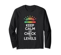 Keep Calm and Check The Levels Audio Engineer Mixing Board Long Sleeve T-Shirt