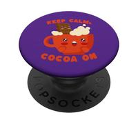 Keep Calm and Cocoa On Chocolate Lover PopSockets Adhesive PopGrip