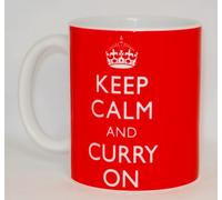 Keep Calm and Curry On Ceramic Mug Funny Korma Massala Indian Lover Gift
