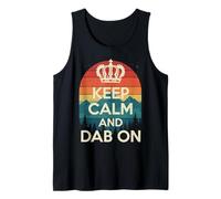 Keep Calm and Dab On Christian Faith Crown Retro Tank Top