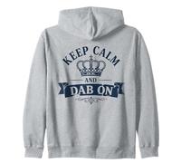 Keep Calm And Dab On Crown Meme Humor Zip Hoodie