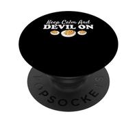 Keep Calm And Devil On Deviled Egg Thanksgiving PopSockets Adhesive PopGrip