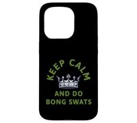 Keep Calm And Do Bong Swats Funny Weed 420 Stoner Meme Art Case for iPhone 15 Pro