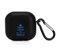 Keep Calm And Don't Feed The Trolls Compatible with Airpods 4 Case | TPU Scratch-Resistant Drop-Proof Protective Cover with keychain