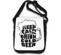 Keep Calm And Drink Cold Beer Shoulder Bag White