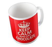Keep Calm and EAT Chocolate (RED) Mug
