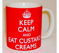 Keep Calm and Eat Custard Creams Ceramic Mug Funny Gift