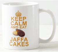 Keep Calm and EAT Favourite Cakes/Biscuits/Snacks/Treats - Mug - Chocolate Biscuit Biscuits Cake and Carry on Style Mugs - REF M292