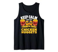 Keep Calm and Eat French Fries and Chicken Nuggets Fun Tank Top