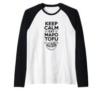 Keep Calm and Eat Mapo Tofu Funny Foodie Raglan Baseball Tee