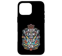 Keep Calm and Flip On Pinball Machine Arcade Gamer Case for iPhone 16 Pro Max