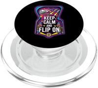 Keep Calm and Flip On Retro Pinball Arcade Game PopSockets PopGrip for MagSafe