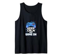 Keep Calm and Game On Retro Video Gamer Controller Tank Top
