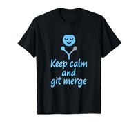 Keep Calm and Git Merge Dev Humor Version Control T-Shirt