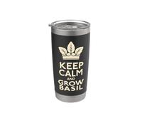 Keep Calm and Grow Basil Gardener Pesto Lover Stainless Steel Insulated Tumbler