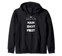 Keep Calm and Han Shot First Shirt Funny 80s Movie Tee Zip Hoodie
