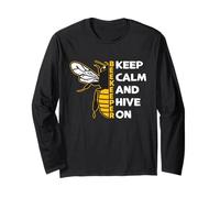 Keep Calm and Hive On Funny Beekeeping Honeybee Long Sleeve T-Shirt