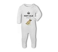 Keep Calm and Hug Your Pug Funny pet - Baby Romper Suit - 3-6 Months